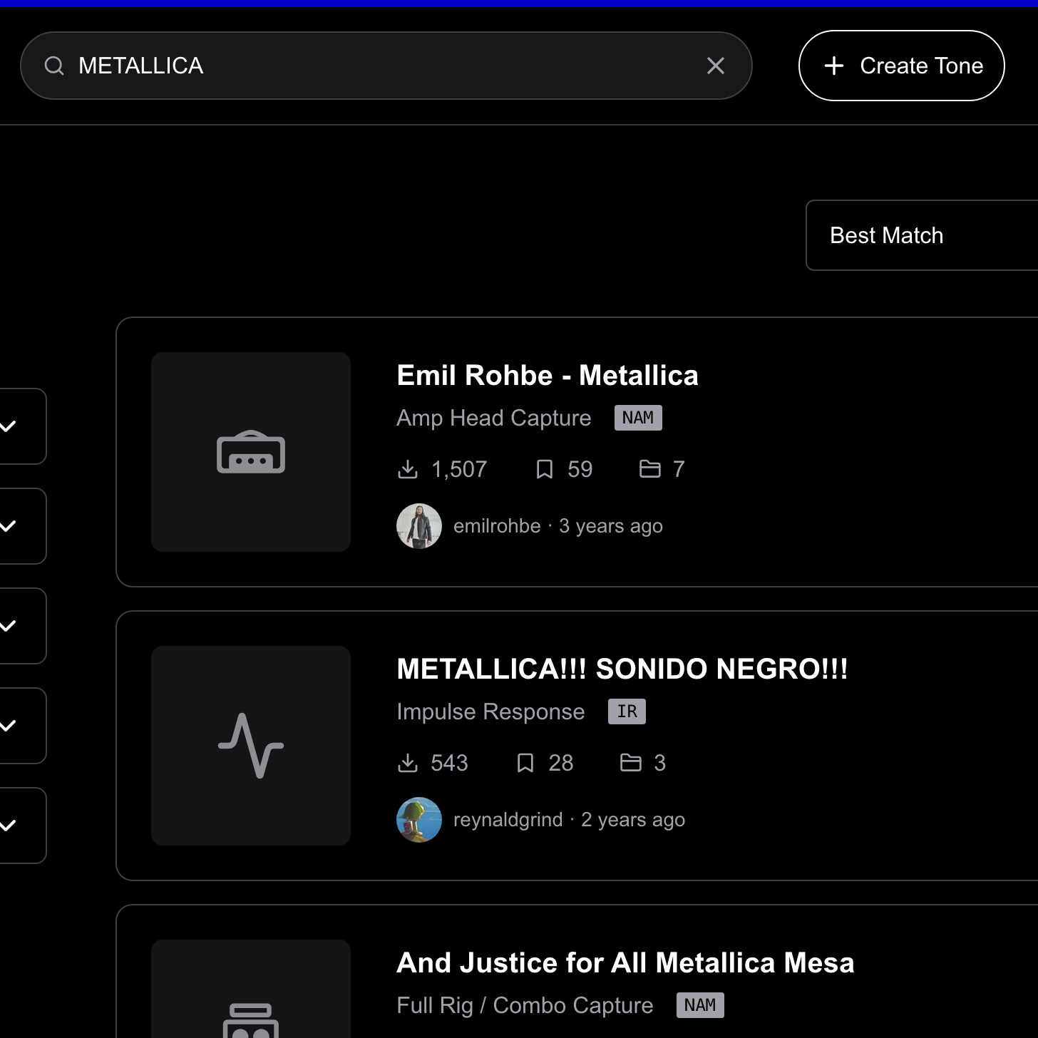 ToneHunt Community Captures
