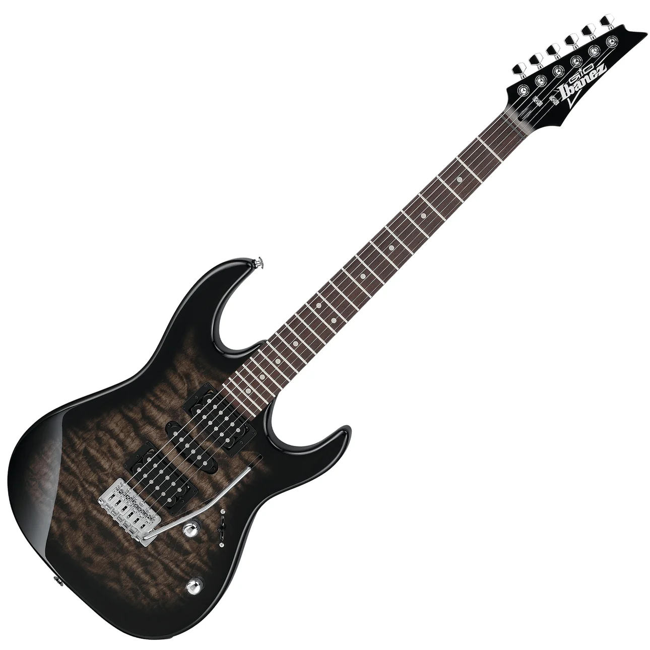 Ibanez GRX70QA Electric Guitar - Transparent Black Sunburst